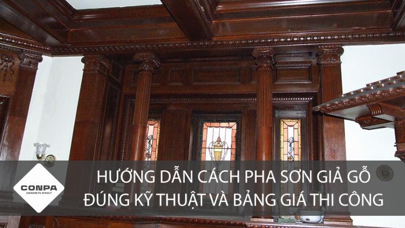 Bảng màu sơn sắt giả gỗ cho không gian nhỏ