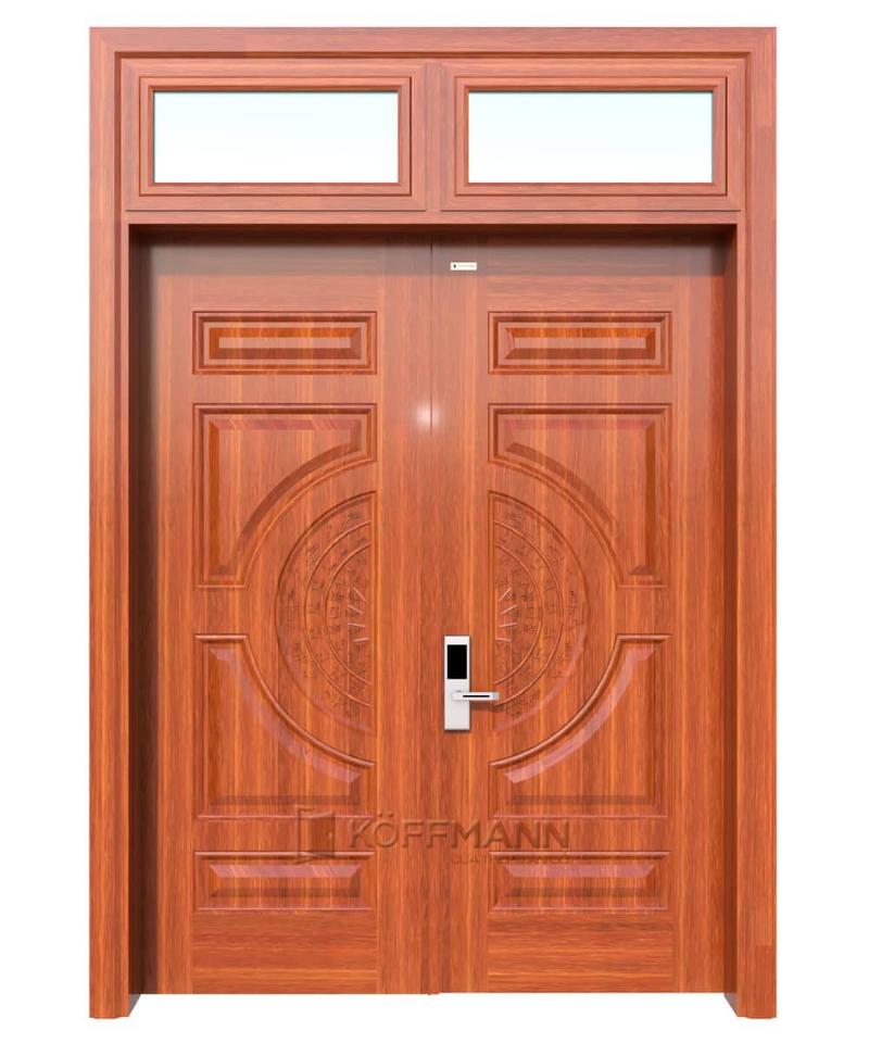 Cửa thép vân gỗ sang trọng