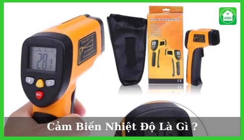 Hình ảnh các loại thiết bị đo nhiệt độ không khí, từ nhiệt kế đến cảm biến.
